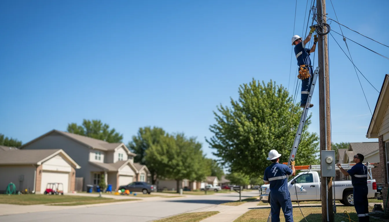 Residential electrician providing installation services in Arcadia, NE
